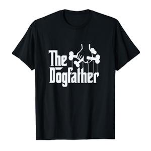 The Dogfather Dog Dad Dog Lover T-Shirt,  Black, L