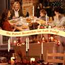 Silverstro Fall Decor LED Taper Candles with Remote Control & Timer Function, Embossed Autumn Maple Leaf Design Flameless Taper Candles for Home Party Autumn Decorations, Set of 2