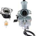 Carburetor and Boot Kit Replacement for Honda 1977-1990 CB125S 2004-2013 CRF100F 1974-1998 XL100 1979-1985 XL100S 1981-1984 XR100 1985-2004 XR100R 1980-1984 XR200 1981-2002 XR200R Carb