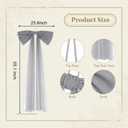 2 x Zeyune Giant Mesh Bow Wedding Decoration Extra Large Bow Coquette Room Decor Hanging Backdrop for Wedding Door Arch Birthday Baby Shower Bachelorette(Silver,55.12 x 25.59 Inch)