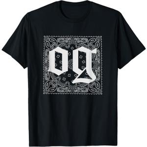 OG Shirts For Men Original Gangster East Los Cholo Lowrider T-Shirt, 2 pc, size S, dark blue