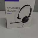 USB Headset with Microphone for PC, Computer Headset with Microphone Noise Canceling Mic for Laptop Call Center Wired Headset with Mic for Work Zoom Skype Teams from Office Home (Black) (Single Ear)