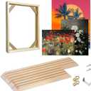 DIY Wood Canvas Frame Kit, Solid Wooden Stretcher Bars for Oil Paintings, Prints Canvas, Poster Frame for Stretching and Framing, Easy Assembly, Made in USA 12x20,1 Set