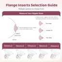 Flange Sizing Kit 3-in-1 with 13/15/17/19/21mm for 24mm Electric Breast Pump Flanges/Shields, 10PCS Soft Silicone Flange Inserts for More Comfortable Pumping, BPA-Free, Essential for Moms