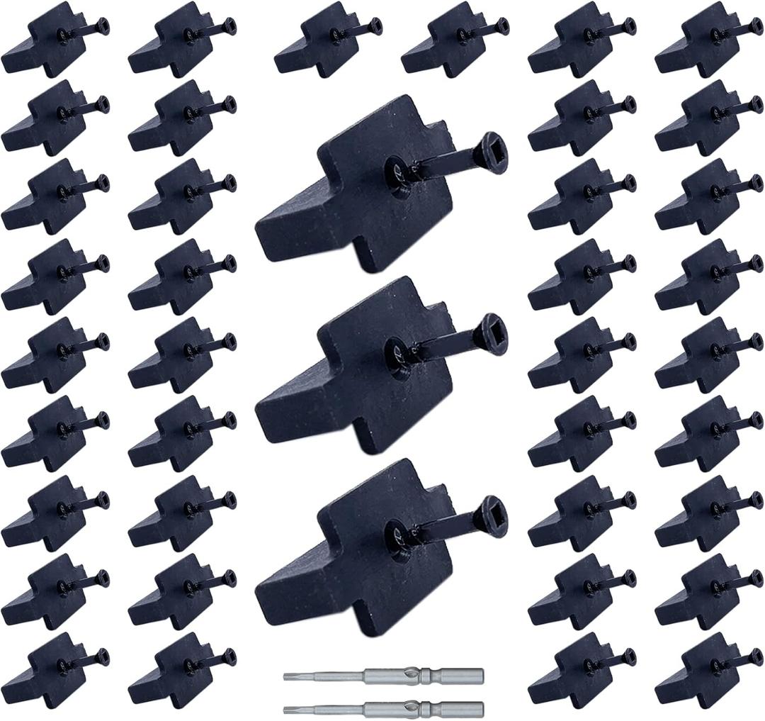 1000PCS Hidden Fasteners Deck Fastener Clip Universal Nylon Clips Decking Fasteners Preloaded T Clips for Installing Composite Deck Boards
