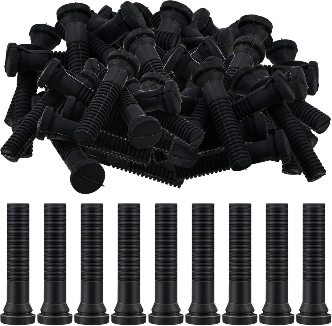 Frienda 150 Pcs Chicken Plucker Fingers for Machine Black Rubber Plucker Fingers Hair Removal Suit 3/4 Inch Holes for Chicken, Duck, Quail, Goose, Poultry Feather Plucking Attachment