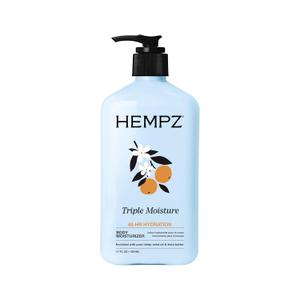 HEMPZ Triple Moisture Body Moisturizer, 17 Oz  Hydrating Lotion Rich with Minerals, Vitamin C, & Hempseed Oil to Nourish & Repair Extremely Dry or Sensitive Skin for Body