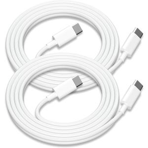 2Pack for Apple USB C to USB C Charging Cable 3ft 60W,Type C to Type C Fast Charger Cord,for iPhone 15/16,Pro/Plus/ProMax,for MacBook Pro/Air,for iPad Air 4/5,Mini 6/Pro12.9/11in (White)