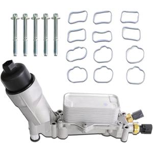 MITZONE 926-876 926-959 Aluminum Oil Cooler Filter Housing Assembly Compatible with 2011-2025 Chrysler Dodge Jeep Grand Cherokee Ram 1500 2014-2024 Ram ProMaster 1500 2500 3500 3500 3.6L V6 68308741AC