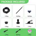 49.21FT Drip Irrigation System, 360 Adjustable Sprinkler Irrigation Kit, Plant Mister System for Garden Watering