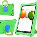 All-New I0 Tablet Case for Kids(2023 Release),Incompatible with iPad Samsung,Light Weight Shock Proof Handle Friendly 360 Rotating Grip Stand Kid-Proof Case (Green)
