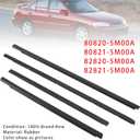 MAD HORNETS 4PCS Window Weatherstrip Weather Stripping Molding Trim Belt 80820-5M00A，80821-5M00A，82820-5M00A，82821-5M00A For Nissan Sentra 2001-2006
