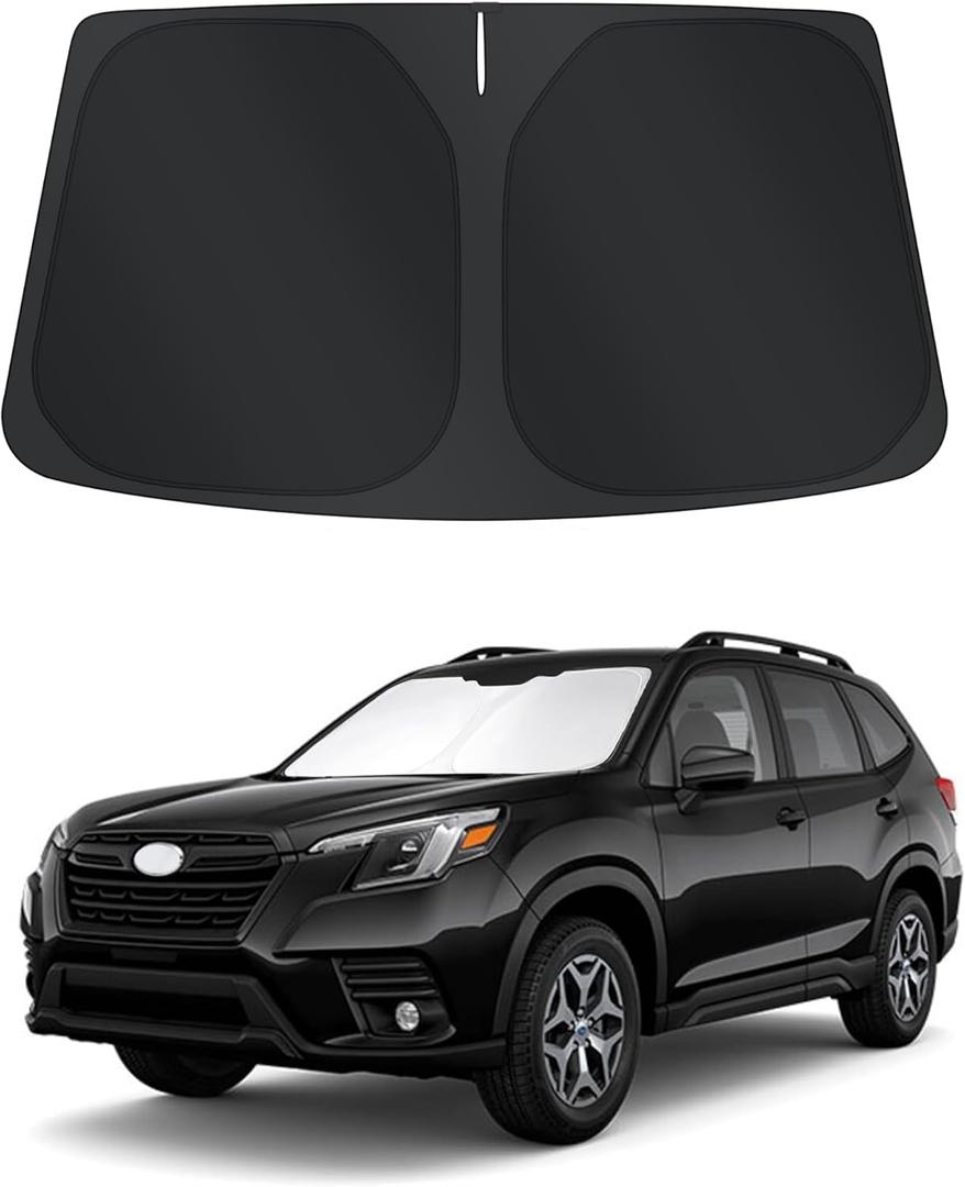 TINGLU Sun Shade for Subaru Forester 2019-2024 2025(Crossover/Base/Premium/Sport/Limited) Accessories Windshield Sun Shade Window Shade UV Rays Protection Sun Visor Cover
