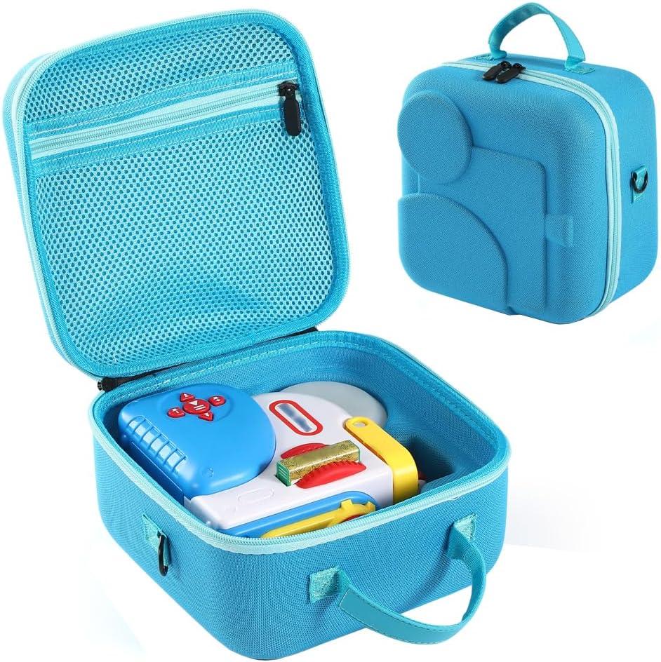 Carrying Case Compatible with Little Tikes Story Dream Machine, Portable Storage Case for Books, Character and Other Accessories - Suitable for Travel and Home Storage (Blue)