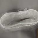 Supteron Bathroom Trash Can with Lid 3.2 Gallon Narrow Trash Can Small Plastic Trash Bin 12 Liter Rectangular Plastic Garbage Can with Press Type Lid for Bedroom Bathroom Milk White