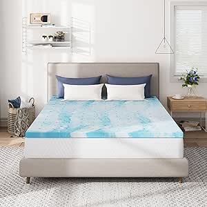 CH Charme House Mattress Topper 2 Inch Twin, Gel Infused Memory Foam Cooling Pad for Back Pain Relief, CertiPUR-US Certified, 75×38"