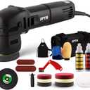 SPTA Mini Orbital Polisher - 3 Inch 10mm/780W Variable Speed Dual Action With Polishing Pads, Sanding Discs, Pad Conditioning Brush