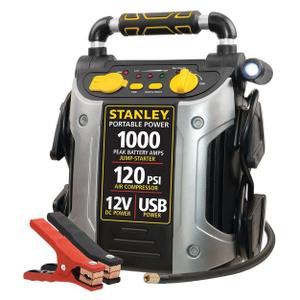Stanley Tools 1,000-Amp-Peak 12-Volt Rechargeable Jump Starter with Air Compressor, J5C09 in Black