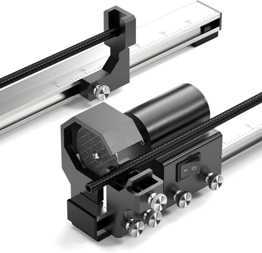 Electric Arrow Saw, Carbon Arrow Cutter with 2x Resin Saw Blade, Adjustable 4.3-32 Archery Arrow Cutting Saw Tool with Precision Scale, Dust Cover, Aluminum Alloy Arrow Saw