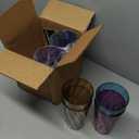 US Acrylic Optix Plastic Reusable Drinking Glasses (Set of 8) 20oz Water Cups in Jewel Tone Colors | BPA-Free Tumblers, Made in USA | Top-Rack Dishwasher Safe