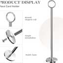 Urban Deco 12PK Table Number Holders Place Card Holders 12 Inch Table Card Holders Steel Card Holders for Photos, Food Signs, Memo Notes, Weddings, Restaurants, Birthdays (Silver)