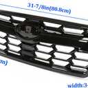 HECASA Front Upper Grille Assy Compatible with 2018-2020 Subaru Crosstrek SU1200174 91123FL170 91123FL121 Radiator Bumper Grill ABS plastic Black Glossy Painted