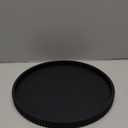 Silicone Bathroom Tray Round Kitchen Counter Organizer Decorative Vanity Accessories Coffee Table Decor for Perfume, Candle, Soap Dish, 12 Inch, Black