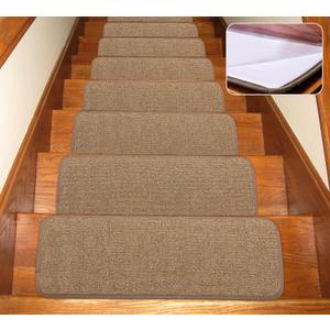 Seloom Non-Slip Stair Treads Carpet with Skid Resistant Rubber Backing Specialized for Indoor Wooden Steps, Removable Floor Rugs for Stairs (Brown Set of 13,(25.59.5In) Seloom Non-Slip Stair Treads Carpet with Skid Resistant Rubber Backing Specialized for Indoor Wooden Steps, Removable Floor Rugs for Stairs (Brown Set of 13,(25.59.5In)
