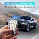 TPU and Leather Key Fob Cover Fit for Chevy Car Accessories,Remote Key Protector Compatible with2021-2023 Chevy Tahoe Suburban GMC Yukon Denali Silverado 5-Buttons (White Rose)