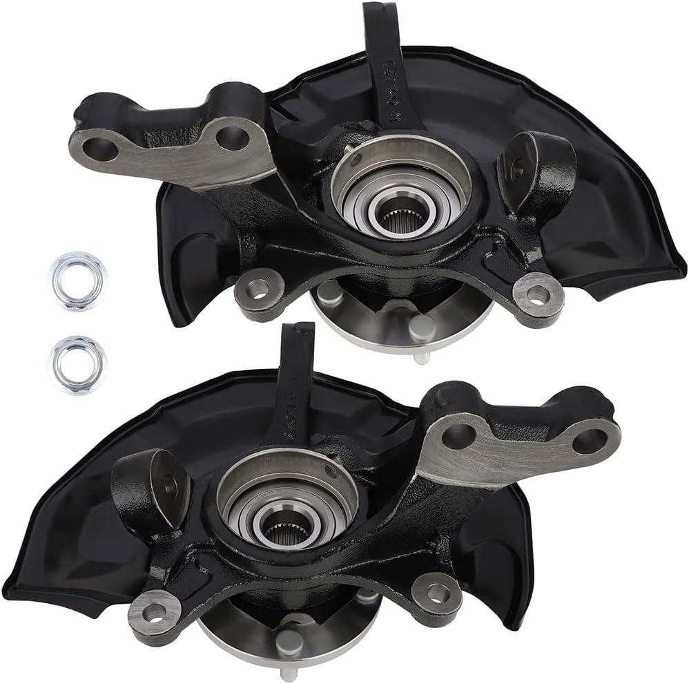 OCPTY Front Steering Knuckle Wheel Hub Assembly for Toyota Sienna 2004-2010 | Steering Knuckle Replace Front Left: 698-429, 4321208020, LK061; Front Right: 698-428, 4321108020, LK062