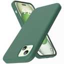 Pack of 2 AZF for iPhone 15 Plus Case/for iPhone 14 Plus Case, Soft Silicone Shockproof Case with Soft Scratch-Resistant Microfiber Lining, 6.7 Inch (Pine Green)