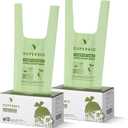 SUPERBIO 13 Gallon Handle Tie Compostable Food Waste Bags, 30 Count, 2 Pack, ASTM D6400, BPI and OK compost INDUSTRIAL, 49.2L, 0.87 Mil