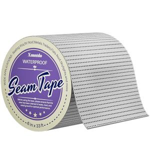 RV Sealant Tape, 6 Inch x 33 Feet RV Roof Seam Tape Grey, Repair and Restore Roof Joints and Tears, Waterproof Sealant Roofing Tape for RVs Repair, Window, Gutter, Chimney, Camper Roofs Leaks