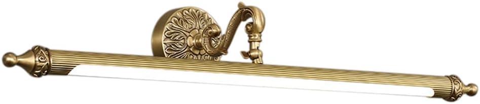 LED Vanity Light Fixture 12W 27.95 inch Bath Vanity Lights with PC Lamp Shade Retro Artwork Picture Lighs Wall Sconces for Dressing Bathroom Lighting 3 Color Temperature