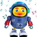 Berry President Electric Space Duck, Electric Toys with Lights and Sounds, Moving Walking Dancing Toys for Toddlers