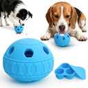 IFOYO Frozen Treat Dog Toy Ball for Small to Medium Dogs, Silicone Enrichment Dog Toys to Keep Them Busy, Reduce Anxiety, Puzzle Treat Dispensing Dog Toys for Slow Food Training, Easy to Clean (Blue)