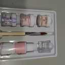 SAVILAND Acrylic Nail Kit - 3 Colors Clear/Pink/Nudes Acrylic Powder and Liquid Set with Monomer Acrylic Liquid, Acrylic Nail Brush and Nail Forms for Beginner
