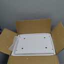 Night Stand, White Nightstand with Fluted Doors, Small Modern Mid-Century Bedside Table for Bedroom, End Table for Living Room
