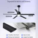 62 Inch Smart Aluminum Ceiling Fan with Alexa and APP,Industrial Ceiling Fan with Light,Dimmable,6 Speed,Quiet Reversible DC Indoor Outdoor Fans for Patios,Living room,Commercial