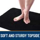 OLANLY Dog Door Mat for Muddy Paws 30x20, Absorbs Moisture and Dirt, Absorbent Non-Slip Washable Doormat, Quick Dry Chenille Mud Mat for Dogs, Entry Indoor Entryway Carpet for Inside Floor, Black