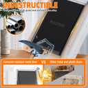MIAOTONG 3-Flap Dog Door for Wall, Energy-Efficient Insulated Pet Door for Wall, Aluminum Lock Doggy Doors,Steel Frame and Telescoping Tunnel Dog Doors(Pets Up to 100 Lb) -Large