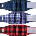 wegreeco Small Dog Diapers Male,Reusable Belly Bands for Male Dogs,Washable Doggie Puppy Male Diapers Wraps,Medium Large Size (5 Pack Small, Checkered Pattern)