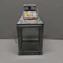 allen + roth 8.7-in x 18-in Galvanised Metal Pillar Candle Outdoor Decorative Lantern