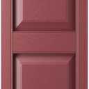 Builders Edge 14.75 in. W x 59 in. H Builders Edge, Standard Two Equal Panels, Raised Panel Shutters, Includes Matching Installation Spikes (Per Pair), 078 - Wineberry