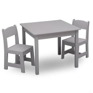 Delta Children MySize Table & 2 Chairs Set, Grey
