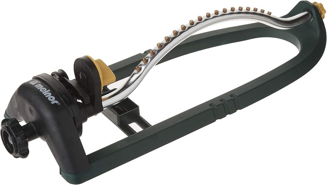 Melnor 20300 995087 3400 Sq. Ft. Oscillating Sprinkler With Brass Nozzles, 3,400, Basic, 3,400 sq. ft.