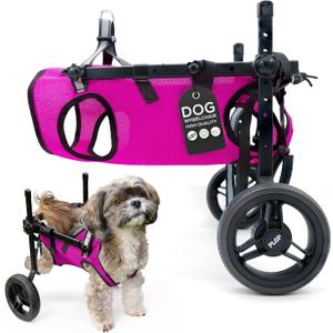 Dog Wheelchair for Back Legs, Dog Wheelchair Cart, Doggy/cat Wheelchairs with Disabled Hind Legs Walking, Mobility Aids for Small Pets Hind Limbs, Dogs Carts with Wheels, Light Weight (Medium, Pink)
