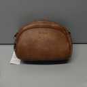 Leather Crossbody Bags for Women Anti-Theft Purses Vintage Saddle Handbag Small Cross Body Shoulder Bag (Brown)