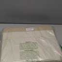 ANILD Large 17" 42 Quarts Linen Fabric Foldable Storage with PU Leather Handles, Convenient and durable Collapsible Stackable Storage Bins Best for Home, Closet, Office (16.7 x 12 x 12, 3 Pack) (Beige-White)