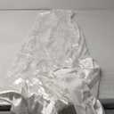 GLNEGE Women's Satin Bodycon Maxi Dress Elegant Formal Spaghetti Strap Cowl Neck Evening Party Dresses (Medium, White)